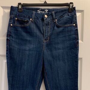 Seven7 Women's Deep Indigo Straight Leg Jeans